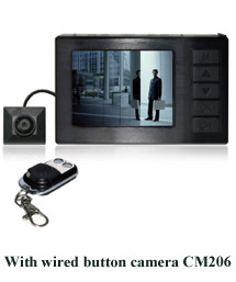 Button camera with wireless mini DVR