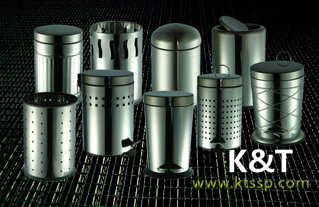 Stainless steel trash cans