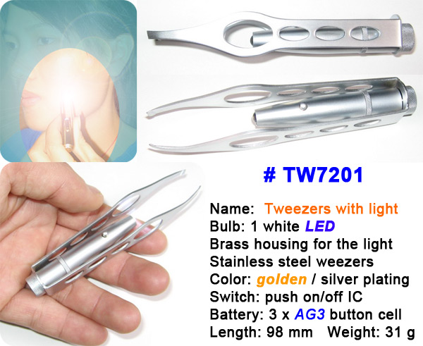 Tweezers with light