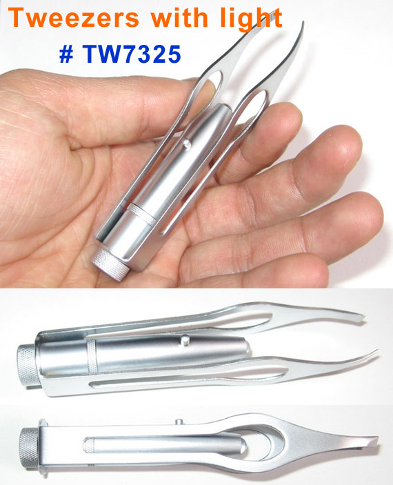 Tweezers with light