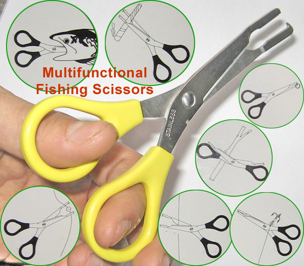 Multifunctional fishing scissors