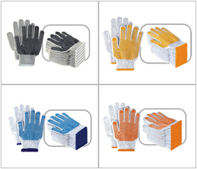 Synthetic Cotton gloves with dots