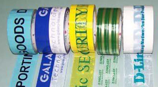 Printing adhesive tapes