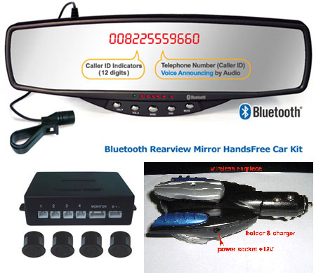 parking sensor with blue-tooth hands free kit 