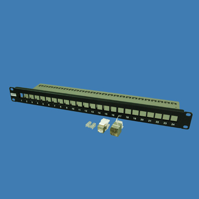 24-Port Cat5e  Patch Panel, Fully Shielded