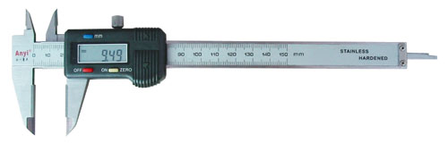 Digital Calipers with Carbide-Tipped Jaw