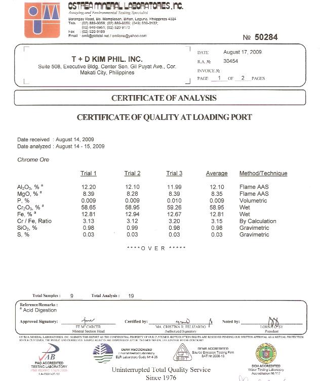 chromite ore sand sell (tndkim)