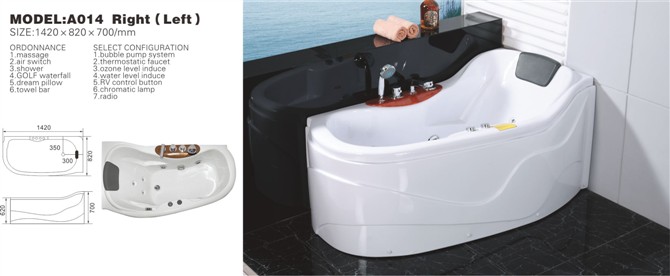 Expert Manufacturer of Massage Bathtub (A014)