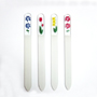 sell glass nail file with flower pic