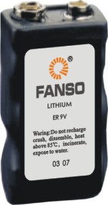 FANSO 9v lithium battery ER9V CP9V 1200mAh