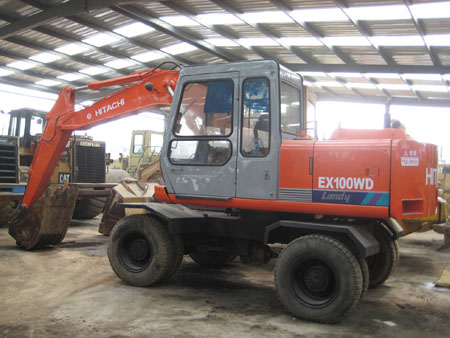 Used wheel excavator hitachi EX100WD