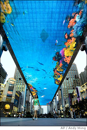 Enormous Ceiling Full Color LED Display Screen