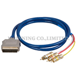 Premier Scart Connecting Cable, 3 X Cinch Plug