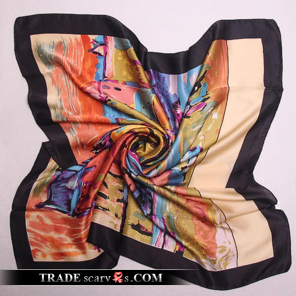 Silk Large Square Scarves - Item Code:ECS006180