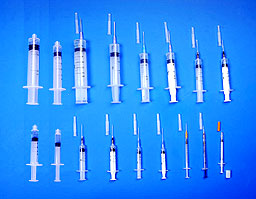 disposable hypodermic syringe