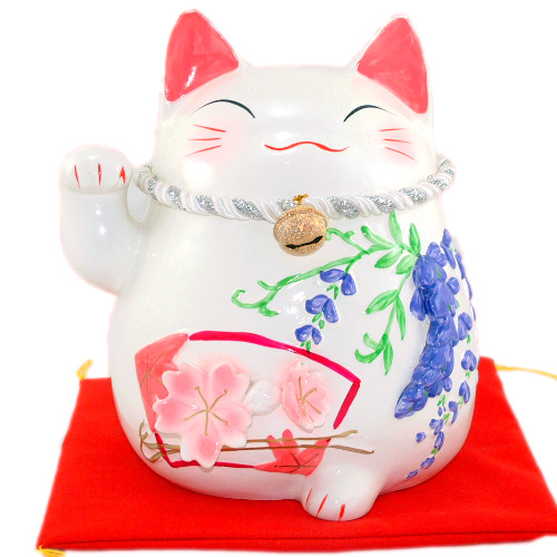 Cherry Blossoms Japanese Lucky Cat