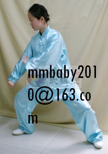 chinese kung fu light blue suit