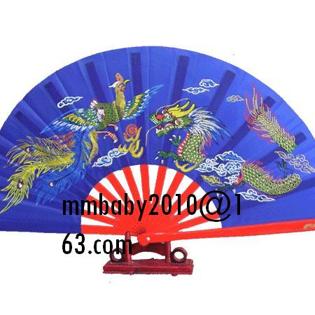 chinese kung fu blue fan