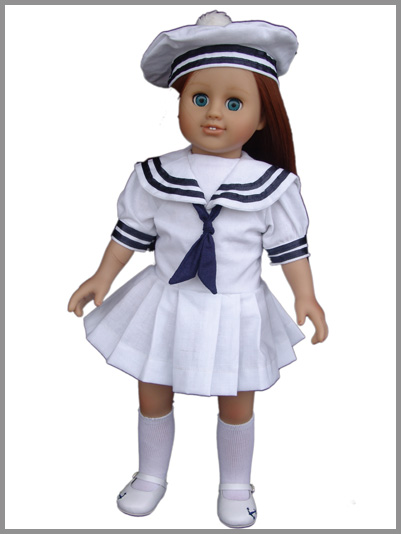 american girl with navy uniform