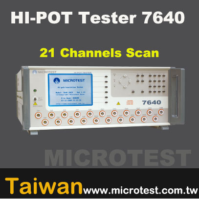 HI-POT Tester 7640 (21 Channels) ---Made in Taiwan