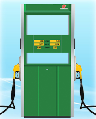 Double nozzle fuel dispenser