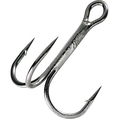  2X Round Bend Treble Hooks 