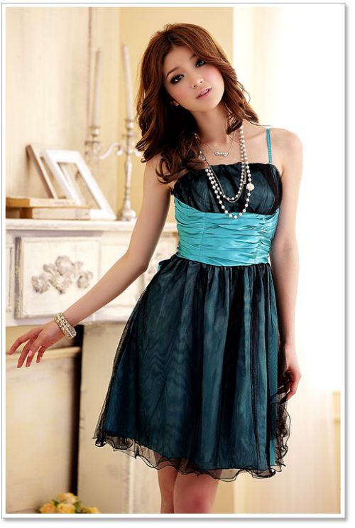 Sweet Mini-wave Side Double Gauze Sling Dress 