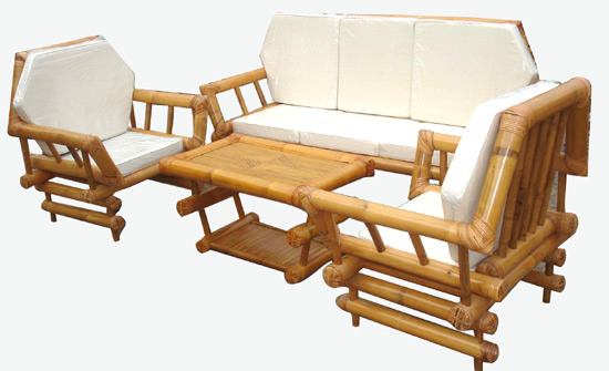 bamboo sofa set