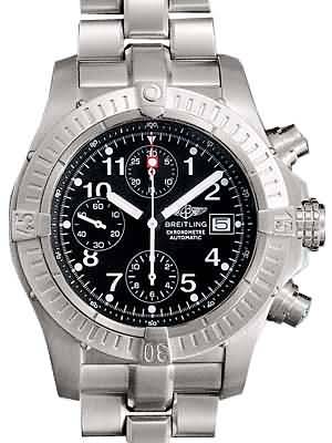 Breitling / Avenger Titanium Black Dial SS Band II