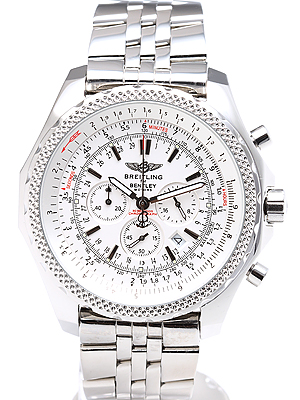 Breitling / Bentley GT 47mm Edition White Dial Stainless Steel Bracelet - Men