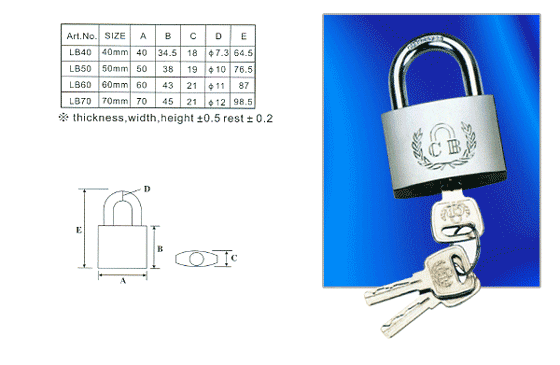 LAMINA BRASS PADLOCK WITH HIGHT DENISTY-3 