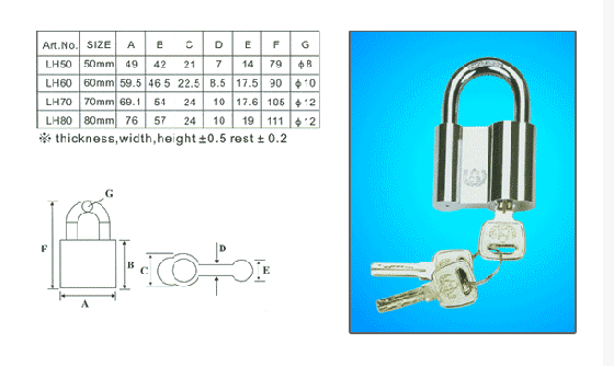 LAMINA BRASS PADLOCK WITH HIGHT DENISTY-1 