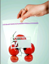 PE zipper bags for food acking