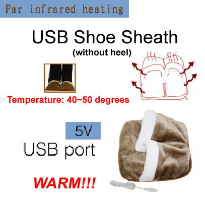 USB Warming Shoe Sheath without Heel