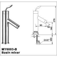 Solid Brass Single Lever Joystick Basin Mixer