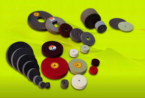 non-woven wheels, non-woven abrasive wheel, grinding wheels, polishing wheels, unitized wheels