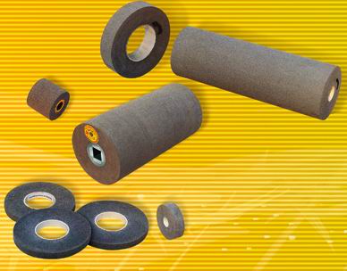 convolute wheels, non-woven grinding rollers, nylon abrasive brush, non woven abrasive roll