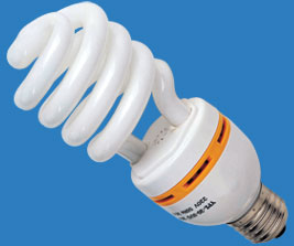 semi spiral energy saving lamp