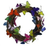 Feather Butterfly Wreath