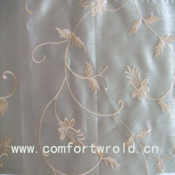 Embroidery Silk Curtain Fabric