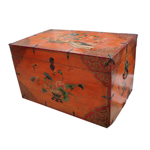 Tibetan Hand Painted Trunk