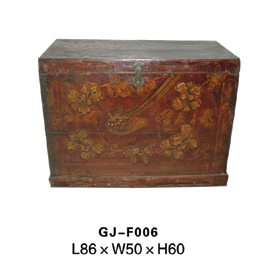 Antique Chinese Painted Trunk