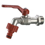 N.P. bib tap with plastic hose union