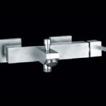 Wall-mountde single-lever bath mixer