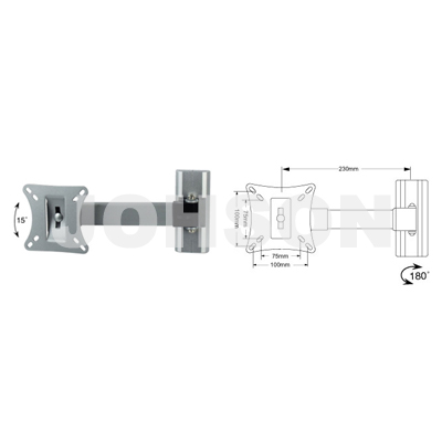 LCD Wall Mount with Articulating Double Arm System