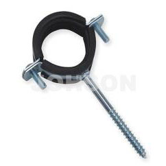 Pipe Clamp with EPDM Rubber, Riveting Square Screw