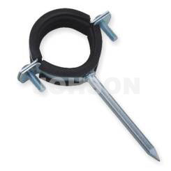 Pipe Clamp, With EPDM Rubber, Riveting Square Screw