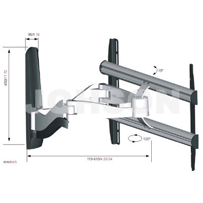 Articulating Arm LCD Wall Mount