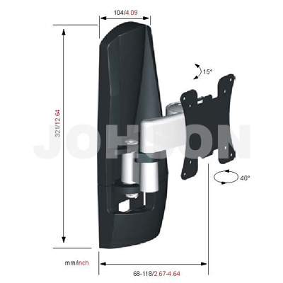 Single Arm Universal LCD Bracket