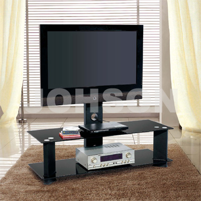 Plasma TV Stand With Glass Shelf